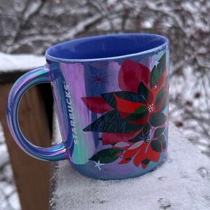 Starbucks Iridescent Poinsettia Holiday Mug 2023